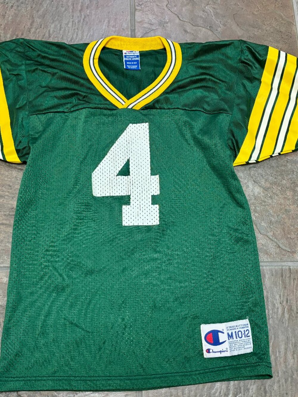 ~~Green Bay Packers #4 Brett Favre Champion Green NFL Jersey ~ Youth M 10-12 **
